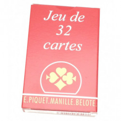 Jeu 32 Cartes Françaises Classique Belote Gauloises