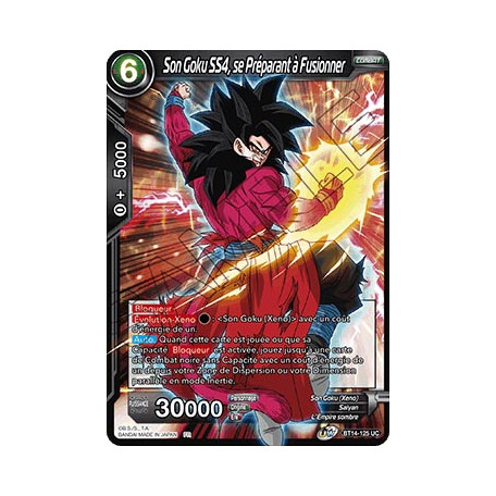 BT14-125 Son Goku SS4, se Préparant à Fusionner