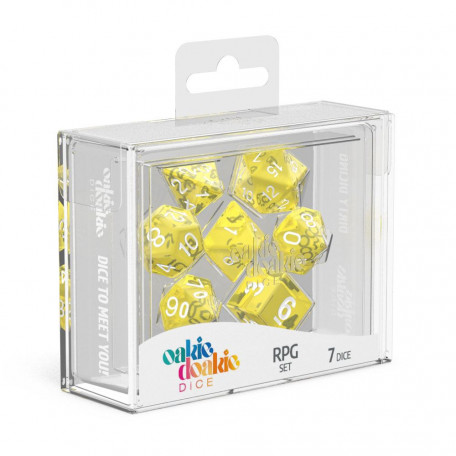 Oakie Doakie Dice dés RPG-Set Translucent - Jaune (7)