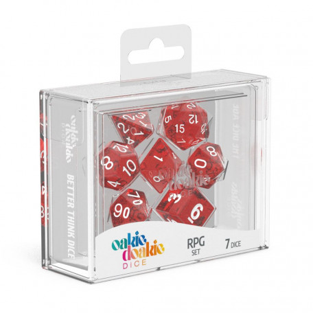 Oakie Doakie Dice dés RPG-Set Speckled - Rose (7)