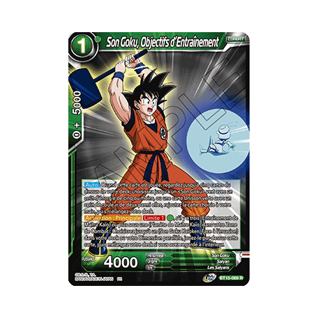 BT15-069 Son Goku, Objectifs d'Entrainement