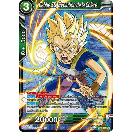 BT16-059 Cabbe SS, Évolution de la Colère