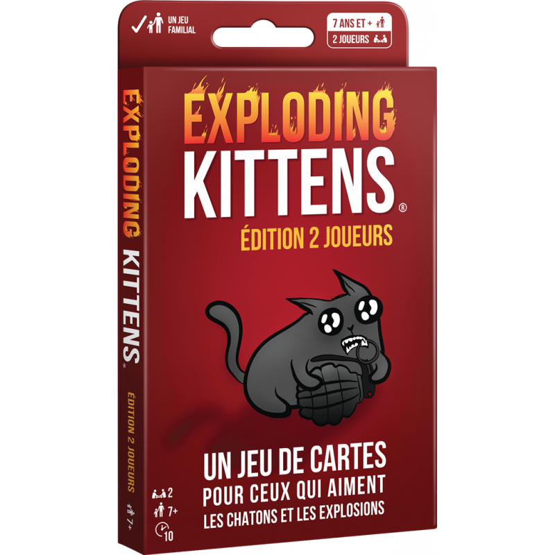Jeu de société Exploding Kittens : édition 2 joueurs VF - Goupiya