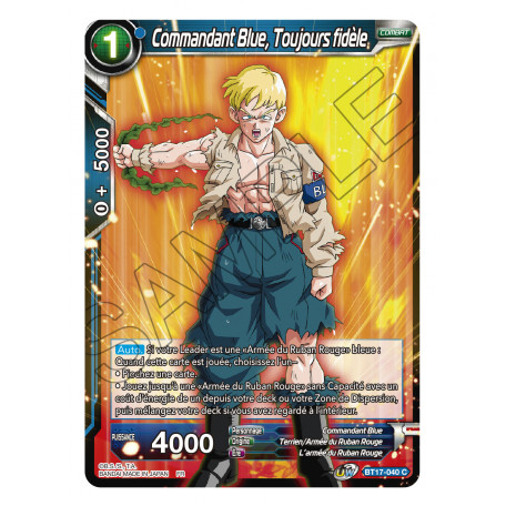 BT17-040 Commandant Blue, Toujours fidèle