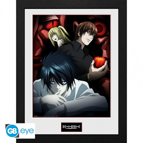 Tirage encadré Light, L and Misa - Death Note