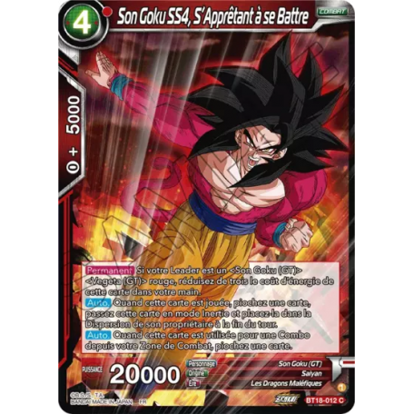 BT18-012 SS4 Son Goku, Preparing to Brawl