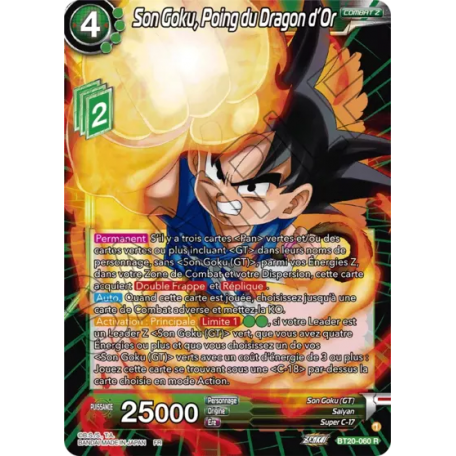 BT20-060 Son Goku, Poing du Dragon d'Or