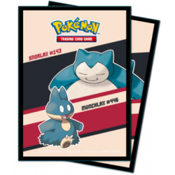 Sleeves - Protèges Cartes x65 Snorlax & Munchlax