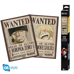 One Piece - Set 2 Chibi Posters - Wanted Zoro & Sanji (52x38)