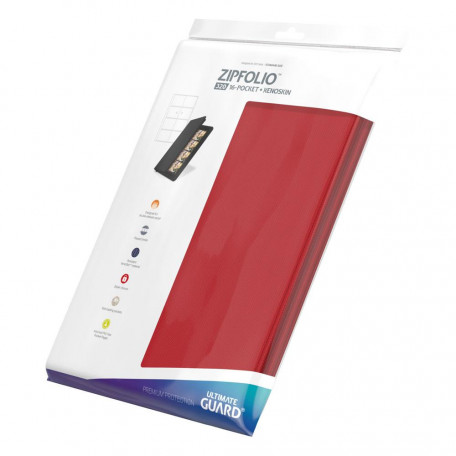 Ultimate Guard Zipfolio  320 - 16-Pocket XenoSkin - Portfolio Rouge