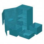 Ultimate Guard Twin Flip`n`Tray 200+ XenoSkin Monocolor Bleu Pétrole