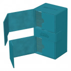 Ultimate Guard Twin Flip`n`Tray 200+ XenoSkin Monocolor Bleu Pétrole