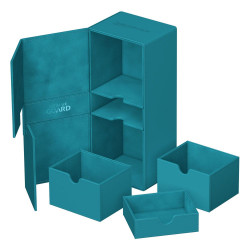 Ultimate Guard Twin Flip`n`Tray 266+  XenoSkin Monocolor Bleu Pétrole