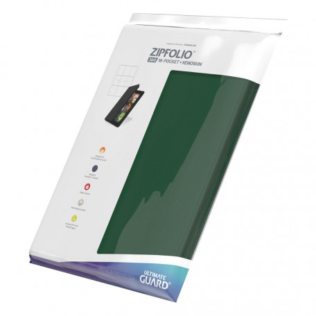 Ultimate Guard Zipfolio  360 - 18-Pocket XenoSkin - Portfolio Vert