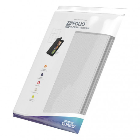 Ultimate Guard Zipfolio  360 - 18-Pocket XenoSkin - Portfolio Blanc