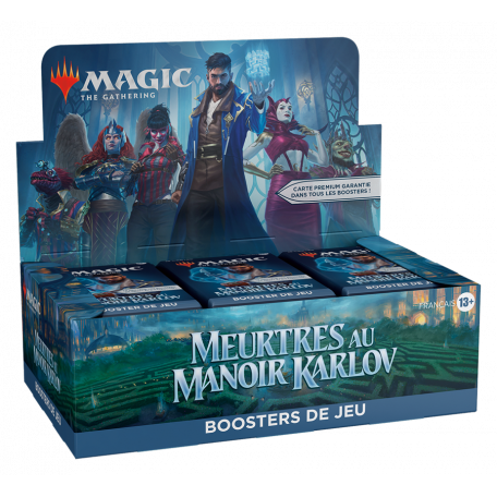 Boite de 36 boosters de jeu Magic Meurtres au Manoir Karlov