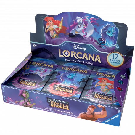 Disney Lorcana : Boite de 24 Boosters Chapitre 4 - Le retour d'Ursula - Précommande à partir du 18/04/2024