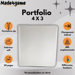 Portfolio 480 - 24-Pocket (Quadrow) Blanc - Made4Game