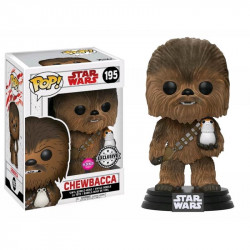 195 Chewbacca & Porg Flocked - Exclusive