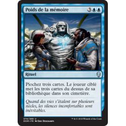 Poids de la mémoire / Weight of Memory