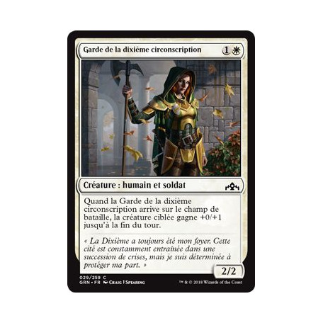 Garde de la dixième circonscription / Tenth District Guard