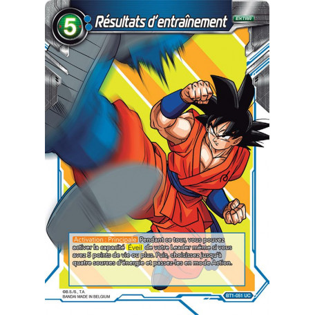BT1-051 Résultats d'entraînement