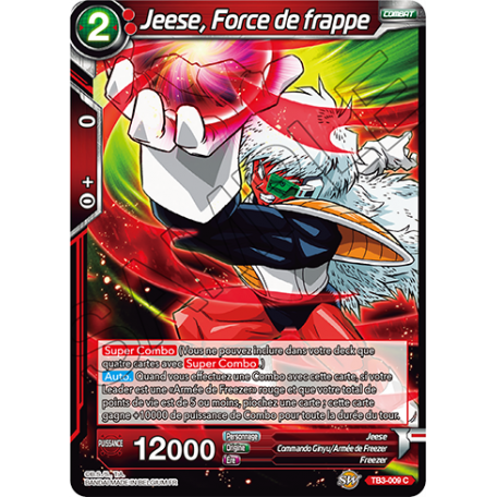TB3-009 Jeese, Force de frappe