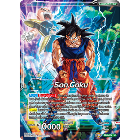 Carte Dragon Ball Super VF TB3-034 Son Goku le Super Saiyan Légendaire