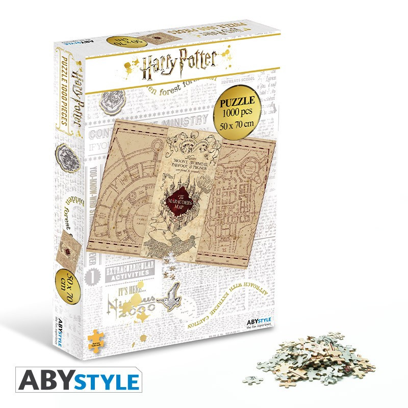 Puzzle 1000 pièces - Harry Potter - Carte du Maraudeur VF - AbyStyle